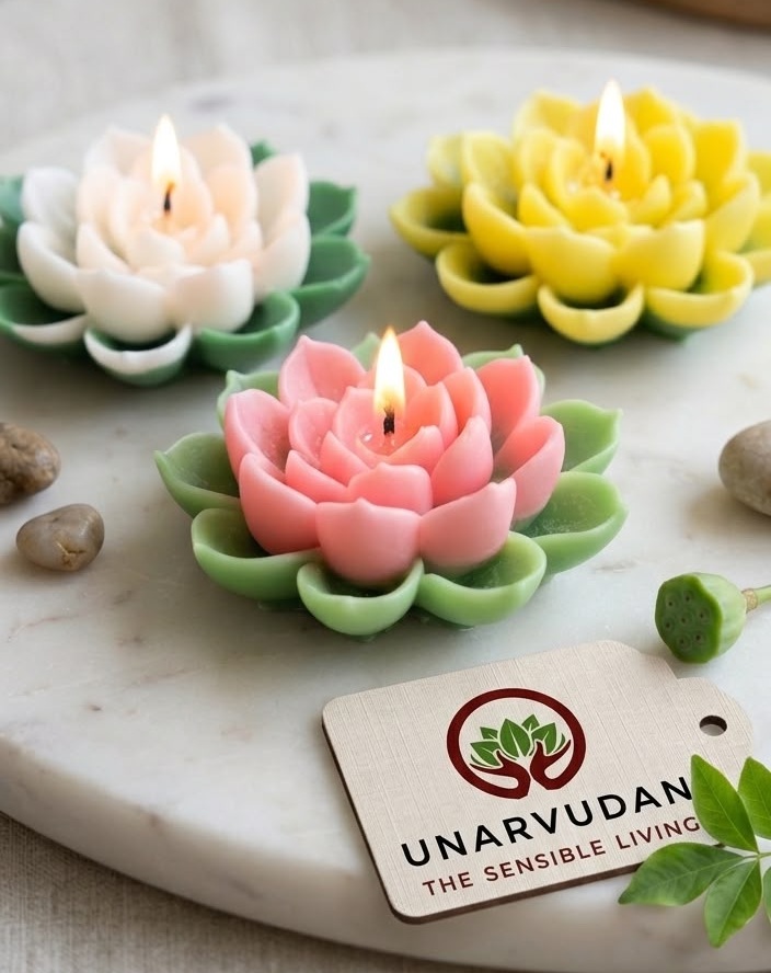 Soy Wax Lotus Flower Candle